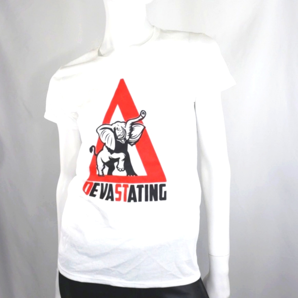 Devastasting elephant 100% cotton t shirt